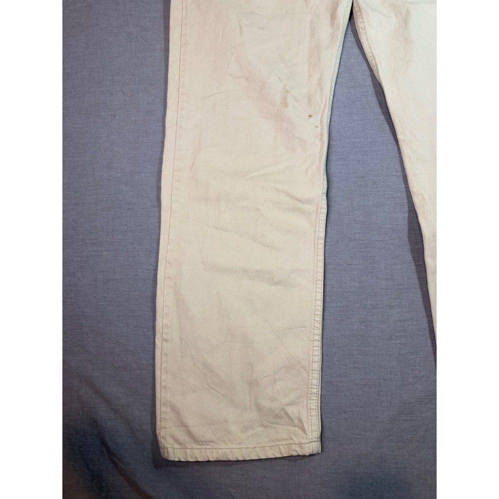 Levi's 505 Regular Fit Jeans Mens 38x32 Tan Good Straight Leg Denim - Picture 7 of 10